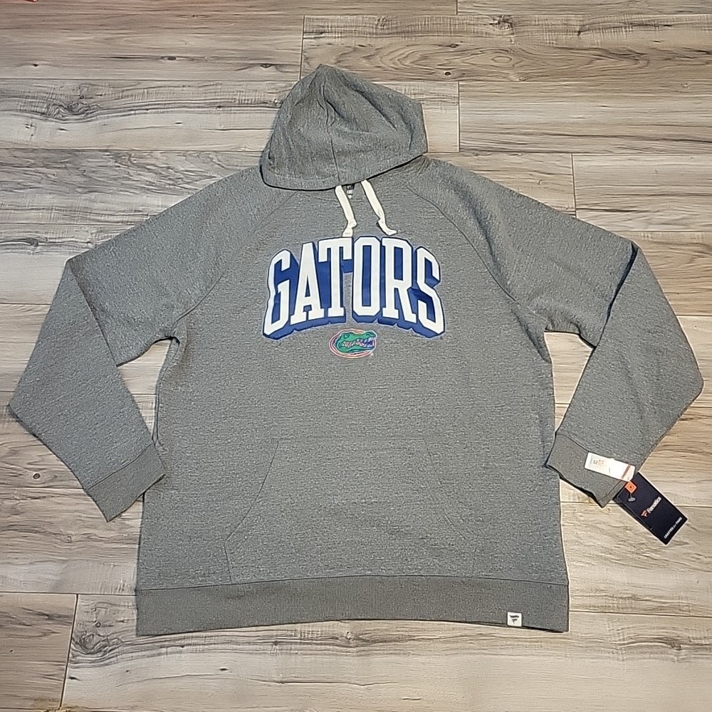 Florida Gators Hoodie Sweatshirt‎ Mens XXL Gray Spellout Logo NCAA Fanatics UF